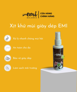 Xịt Khử Mùi Giày Dép Emibalance 60ml Xử Lý Vi Khuẩn Nấm Mốc Hiệu Quả Làm Sạch Mùi Giày Mùi Hôi Chân