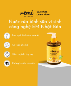 Nước Rửa Bình Sữa Vi Sinh Emibalance Công Nghệ Nhật Bản Sạch Mùi Núm Sữa Bảo Vệ Sức Khỏe Của Bé 280ml