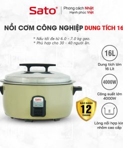 Nồi Cơm điện Công Nghiệp Sato 160c011/q16 16 Lít