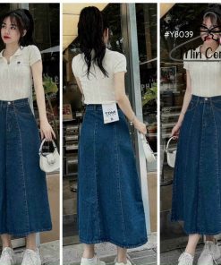 Chân Váy Jean Dài Phong Cách Ulzzang Mv53 – Min Corner