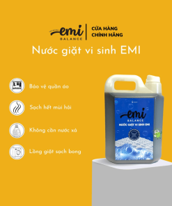 Nước Giặt Vi Sinh Emibalance Làm Mềm Sợi Vải, Lồng Giặt Sạch Bong Sáng Bóng 5l