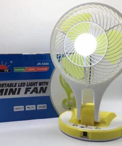 Quạt Sạc Tích điện Gấp Gọn, Tích Hợp đèn Led – Hgs