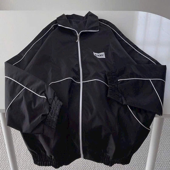 áo Khoác Dù Nam Nữ Form Rộng Thêu 4lucky Có Túi Trong Chất Vải Thoáng Mát -htm Fashion