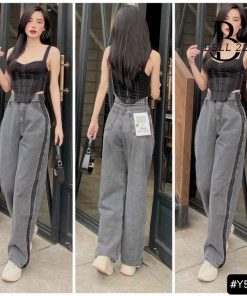 Baggy Jean ống Suông Lưng Cao B1693 – Bell22 Store