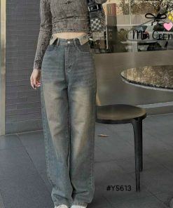 Baggy Jean ống Suông Lưng Cao B1695 – Bell22 Store