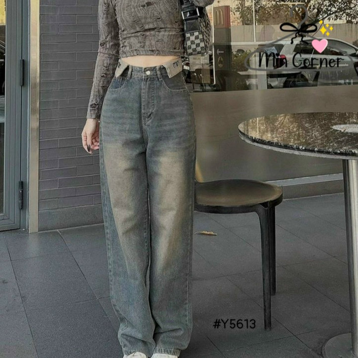 Baggy Jean ống Suông Lưng Cao B1695 – Bell22 Store