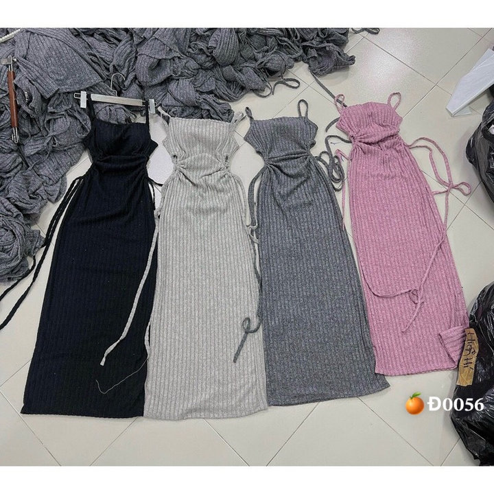 đầm Len đũa Quảng Châu Có Muốt 2 Dây Thắt Eo – Lê Phương Boutique