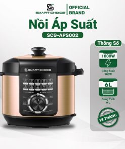 Nồi áp Suất Cơ Smartchoice Scg-aps002 Lòng Nồi 4 Lớp Công Suất 1000w Dung Tích 6l- Smartchoice