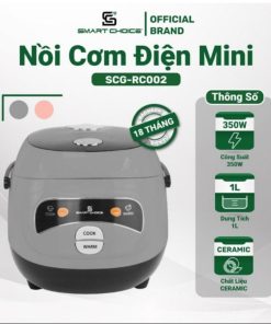 Nồi Cơm điện Mini Smartchoice Scg-rc002 Nồi Cơm điện 1l 350w Lòng Nồi Phủ Ceramic- Smartchoice