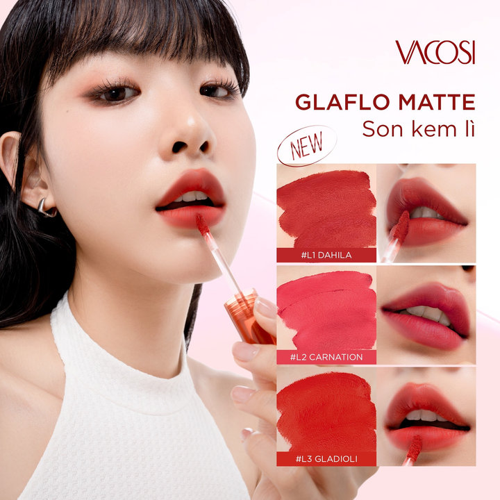 01 Cây Son Kem Mịn Lì Vs14 Lookbook Lip Cream Vacosi