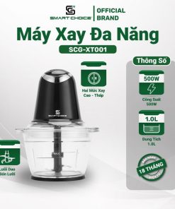 Máy Xay Thịt Smartchoice Scg-xt001 500w 1000ml 4 Lưỡi Dao 2 Cấp độ Cối Thủy Tinh- Smartchoice