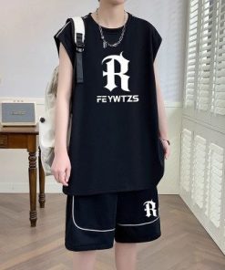 Bộ đồ 3 Lỗ Chữ [r] Phối Viền Tập Gym Nam Mùa Hè Unisex – Be Yourself