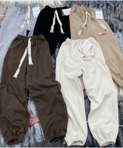 Combo 2 Quần Jogger Nữ Unisex ống Rộng Cạp Chun Bo Gấu, Chất Len Tăm Kiểu Dáng Trẻ Trung Ad618- ánh Dương