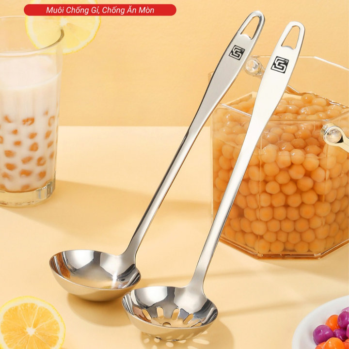 Muôi Thủng ăn Lẩu Inox Smartchoice Bộ Môi Lẩu Và Vá Canh Inox 304 Cao Cấp 25cm, 30cm – Hàng Loại 1 Scg-pk030 – Smartchoice