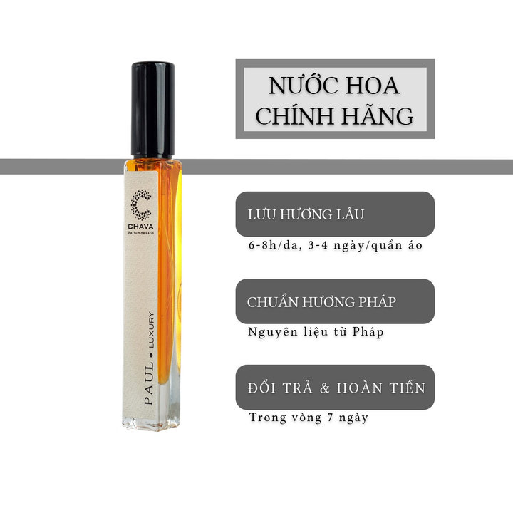 Nước Hoa Nam Mini Luxury Paul 10ml Phong Cách Xịt – Chava