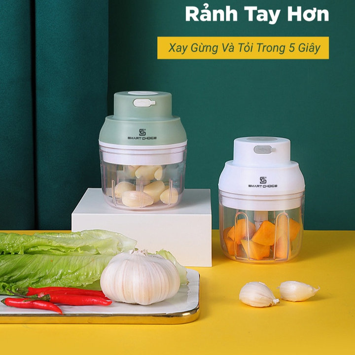 Máy Xay Tỏi ớt Smartchoice Scg-pk123-2 Kiểu Dáng Mini Sạc Pin đa Năng Dung Lượng 1200mah – Smartchoice