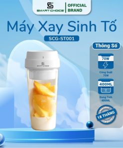 Máy Xay Sinh Tố Cầm Tay Smartchoice Scg-st001, May Xay Hoa Quả Mini 70w 400ml 3 Lưỡi – Smartchoice