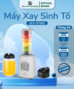 Máy Xay Sinh Tố Smartchoice Scg-st002, Máy Xay đa Năng 300w 600ml Có ống Hút đi Kèm