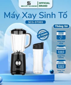 Máy Xay Sinh Tố Smartchoice Scg-st003, Máy Xay Hoa Quả 300w 1000ml đầu Cắt 3 Chiều – Smartchoice