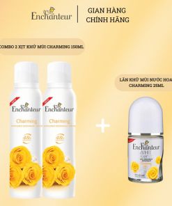 Combo 2 Xịt Khử Mùi Charming 150ml/chai + Tặng Lăn Charming 25ml