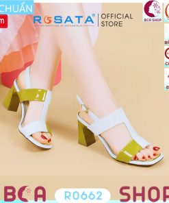 Giày Xăng đan Nữ Hở Mũi Cao 7 Phân Ro662 Phối Màu độc đáo, Tạo Nét Thanh Lịch Và Thời Trang – Rosata