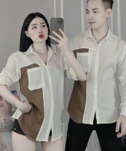 áo Sơ Mi Tay Dài Chất Xốp Phối Mẫu Mới – Soo1990