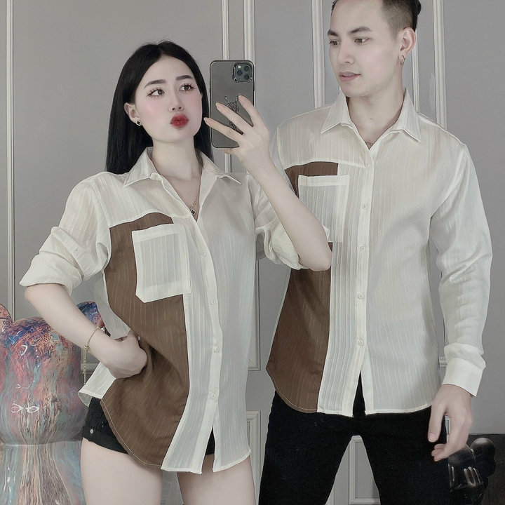 áo Sơ Mi Tay Dài Chất Xốp Phối Mẫu Mới – Soo1990
