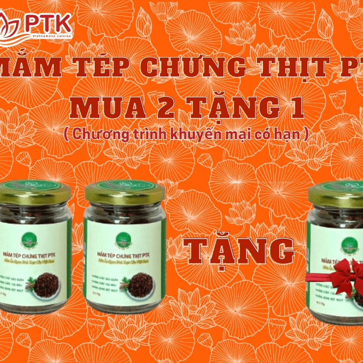 (combo Mua 2 Tặng 1) – Mắm Tép Chưng Thị Ptk Lọ 170gr