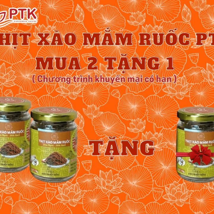 (combo Mua 2 Tặng 1) – Thịt Xào Mắm Ruốc Ptk Lọ 170gr