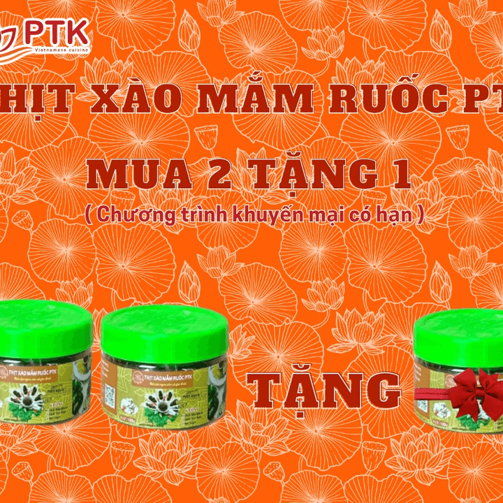 (combo Mua 2 Tặng 1) – Thịt Xào Mắm Ruốc Ptk Hũ 180gr