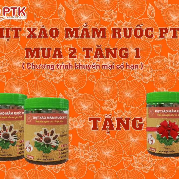 ( Combo Mua 2 Tặng 1) – Thịt Xào Mắm Ruốc Ptk Hũ 500gr