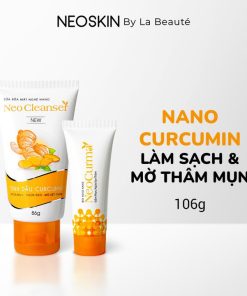 Combo Dưỡng Da Ngừa Mụn Mờ Thâm: Sữa Rửa Mặt, Gel Chấm Mụn Nano Nghệ Curcumin Neoskin An Toàn, Lành Tính