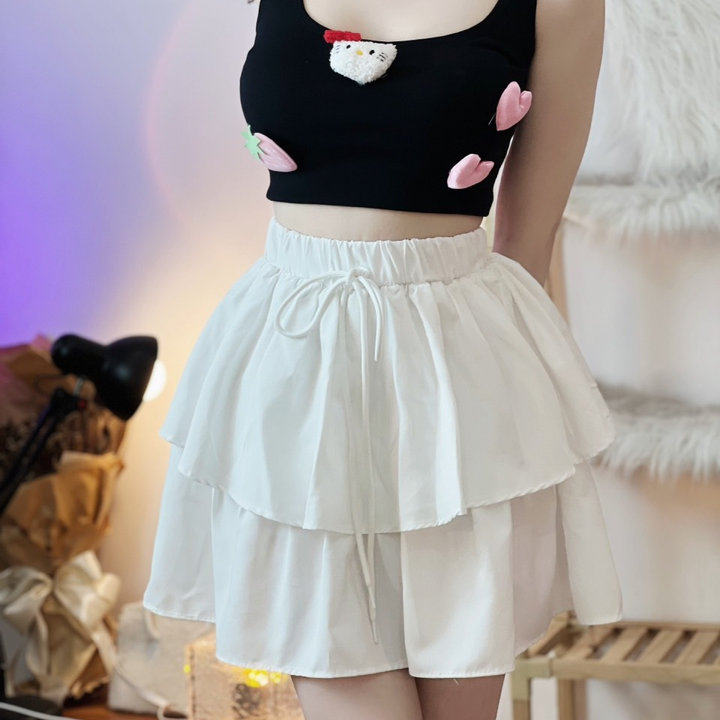 Chân Váy 2 Tầng đính Dây – Lê Phương Boutique