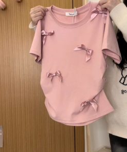 áo Thun Rip Body đính Nơ – Lê Phương Boutique