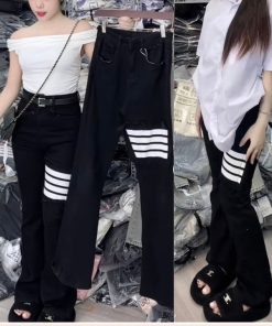 Quần Jean Loe Kẻ 4 Sọc Siêu Hót Hàng Loại 1 Cao Cấp