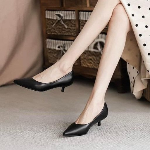 Giày Công Sở Mũi Nhọn Da Mềm Cao 4p Vnxk – Emyli