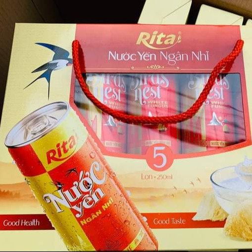 [lốc 5 Lon] Nước Yến Ngân Nhĩ Rita