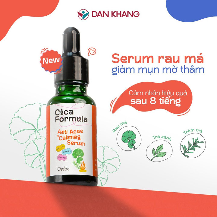 Serum Rau Má Giảm Mụn Oribe Cica Formula Dịu Nhẹ Giúp Mờ Thâm Phục Hồi Da Hỗ Trợ Kiềm Dầu 20ml