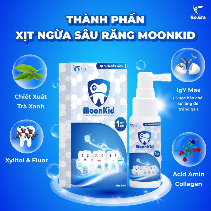 Xịt Ngừa Sâu Răng Bổ Sung Fluor Giúp Răng Chắc Khỏe Moonkid – Kyo Go.era