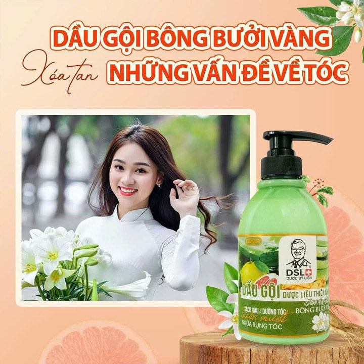 Dầu Gội Dược Liệu Thiên Nhiên Thế Hệ Mới Bông Bưởi Vàng – Dsl