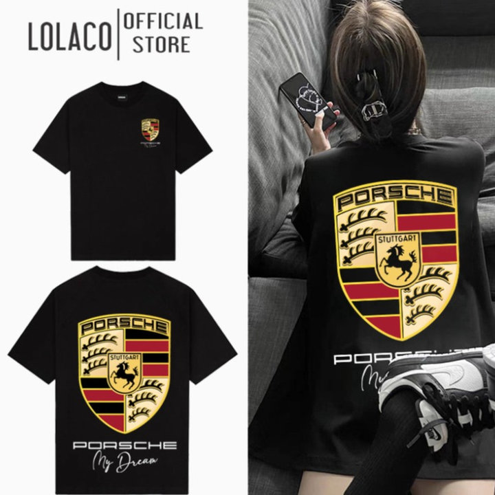 áo Phông Porsche Mẫu Mới Form Rộng Tay Lỡ Unisex