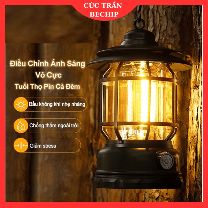 đèn Bão Măng Xông, đèn Led Tích điện Dùng để đi Dã Ngoại, Cắm Trại Ngoài Trời Công Suất 5w – Ctb795