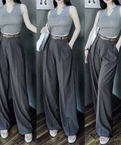 Quần Tây Suông ống Rộng Kèm Nịt – Lê Phương Boutique