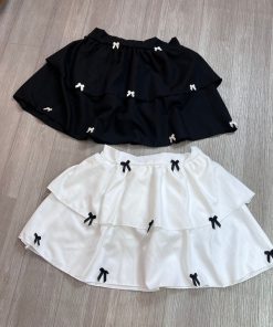 Chân Váy 2 Tầng Xòe đính Nơ – Lê Phương Boutique