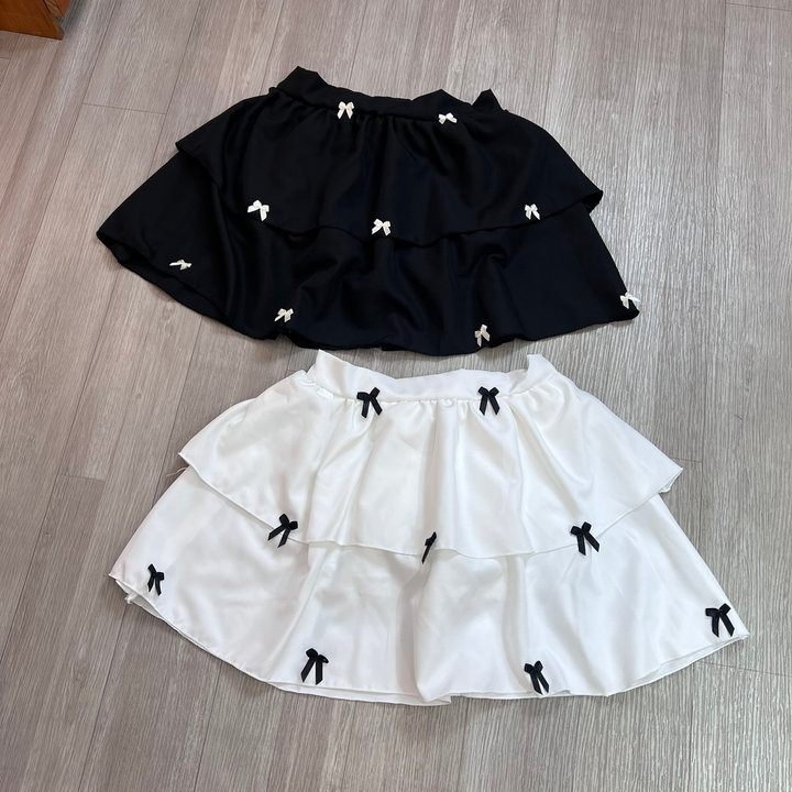 Chân Váy 2 Tầng Xòe đính Nơ – Lê Phương Boutique