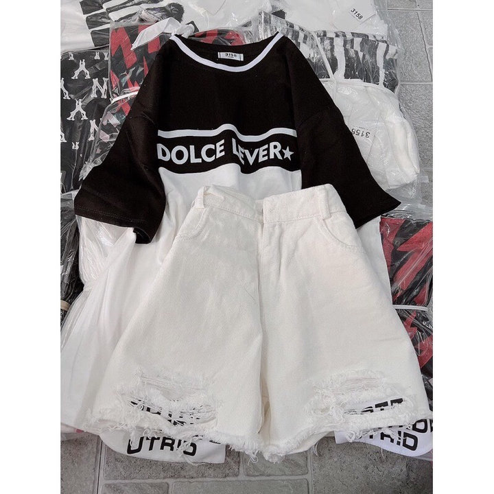 áo Phông Phối đen Trắng Form Rộng Tay Lỡ Chất Cotton Unisex – Docle Lever