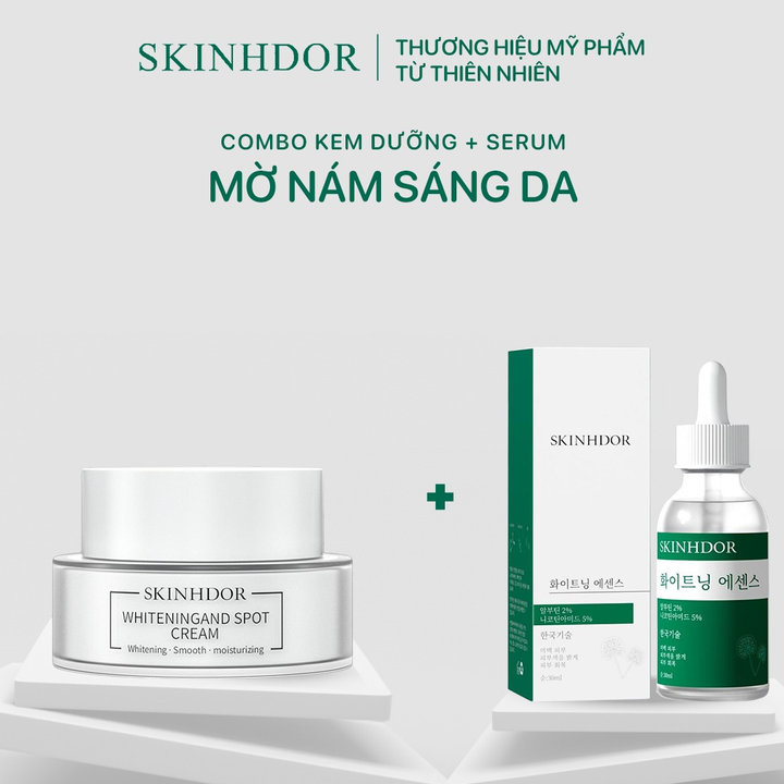 [combo 2sp] Combo Serum + Kem Dưỡng Skinhdor Chiết Xuất Từ Thiên Nhiên Mờ Nám, Sáng Da, Cấp ẩm, Phục Hồi Làn Da