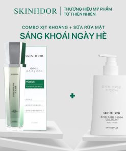 [combo 2sp] Combo Sửa Rửa Mặt & Xịt Khoáng Skinhdor Chiết Xuất Thiên Nhiên Làm Sạch Da, Dưỡng ẩm, Làm Trắng Sáng Da