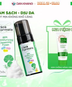 Sữa Rửa Mặt Rau Má Tạo Bọt Oribe Cica Formula Làm Sạch Sâu Dưỡng ẩm Cho Da Mụn Da Dầu Nhạy Cảm 120ml