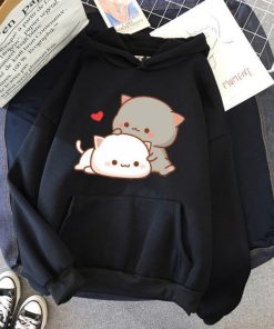 áo Khoác Nỉ Hoodie 2 Mèo Cute Nam Nữ. Chất Nỉ Lót Bông. Tay Bo. Hàng Y Hình